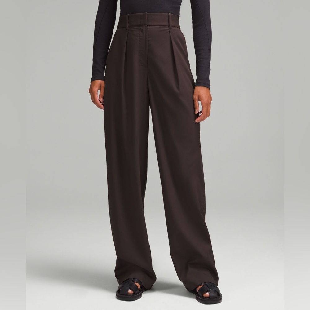 Lululemon Brown - Pleat-Front High-Rise Trouser